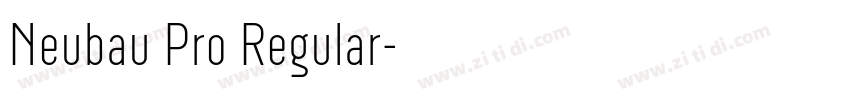 Neubau Pro Regular字体转换 Neubau Pro Regular字体转换